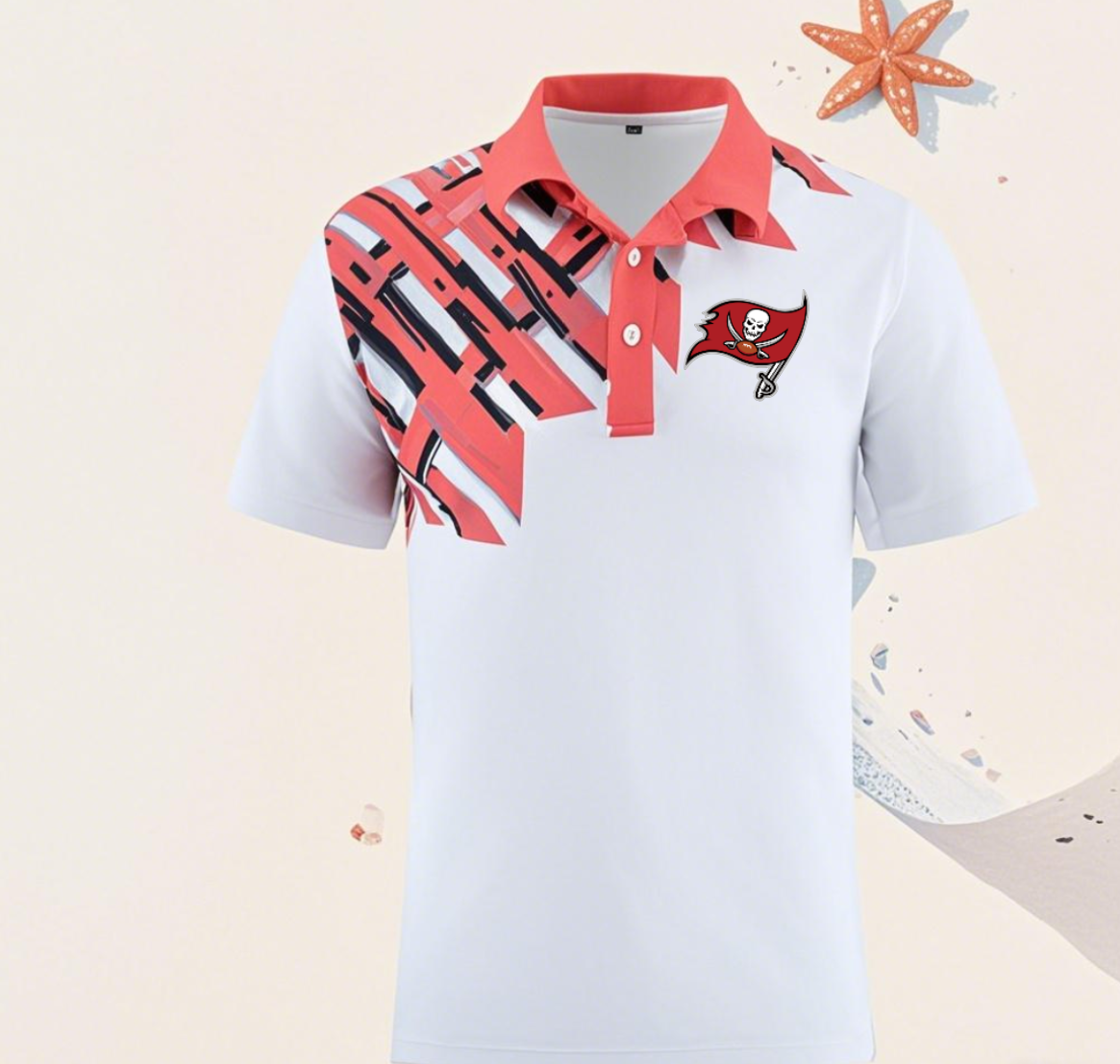 Tampa Bay Buccaneers white #14 Men 2025 NFL polo T shirt